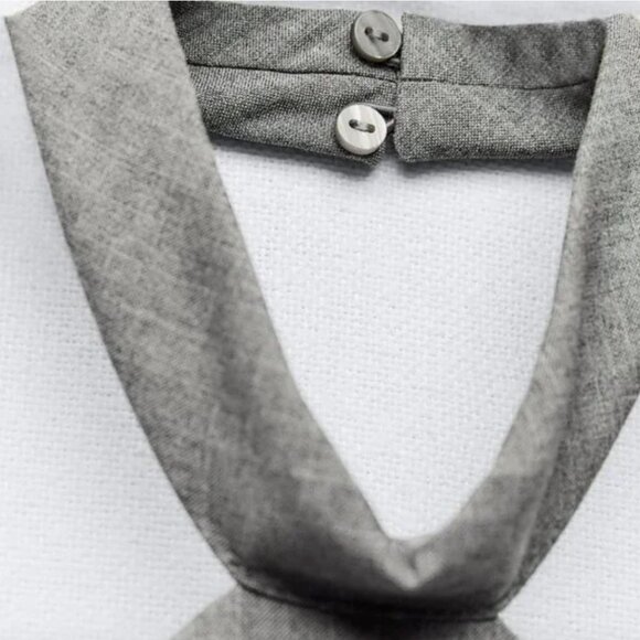 NWT ZARA TIE HALTER TOP GRAY - Picture 8 of 8